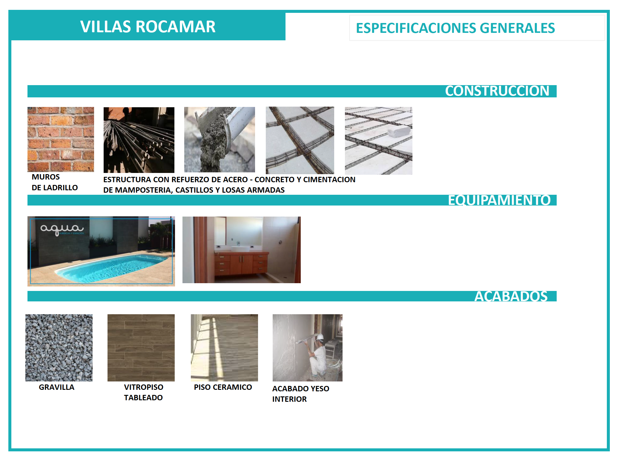 ESPECIFICACIONES CONSTRUCCION ESPECIFICACIONES CONSTRUCCION